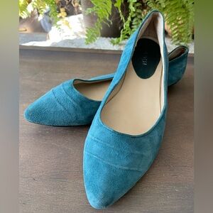Nine West Turquoise Suede Flats
